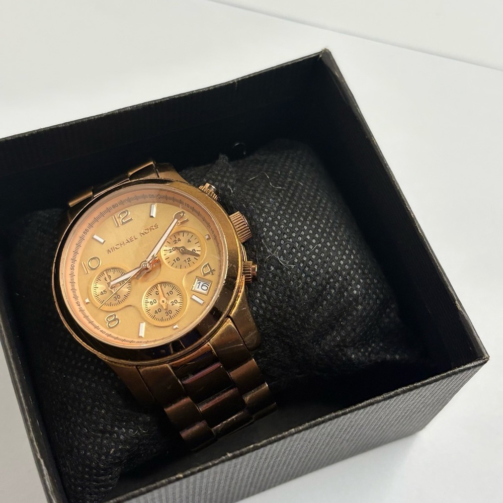 Michael Kors Gold-Tone Chronograph Watch MK-5128